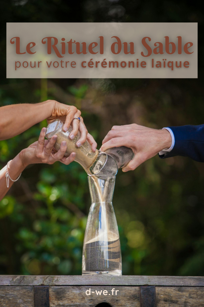 Rituel du sable photo sable gris et noir mariage ceremonie laique